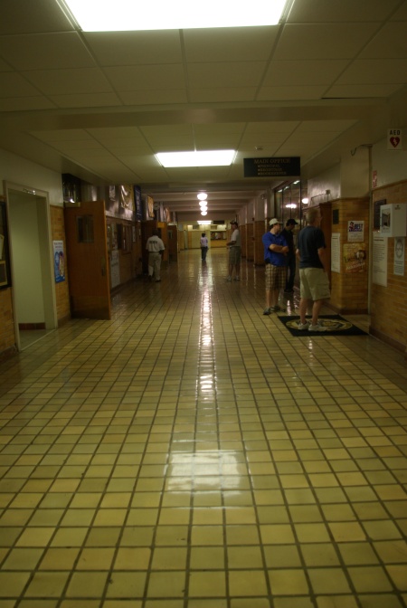 Hallway inside Little Rock Central High School, photo by Ed Darrell, use permitted with attribution