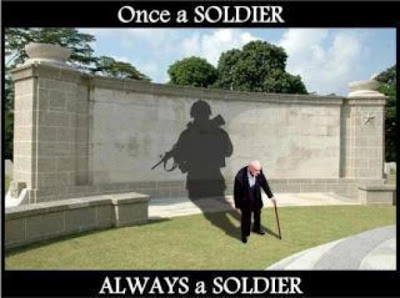 Once a soldier, always a soldier; Who created this?