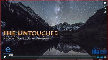 Title shot from "The Untouched," a movie of time-lapse shots of U.S. National Parks.